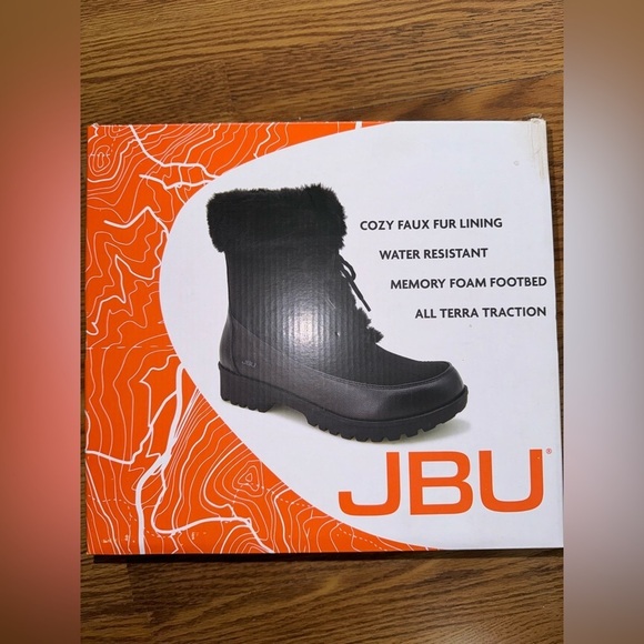 JBU Colorado black faux fur, water resistant, memory foam boots woman size 9 - Picture 3 of 13